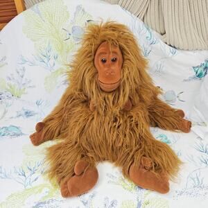Vintage 1988 Plush Creations Ollie The Orangutan Primate Realistic Ape 21”